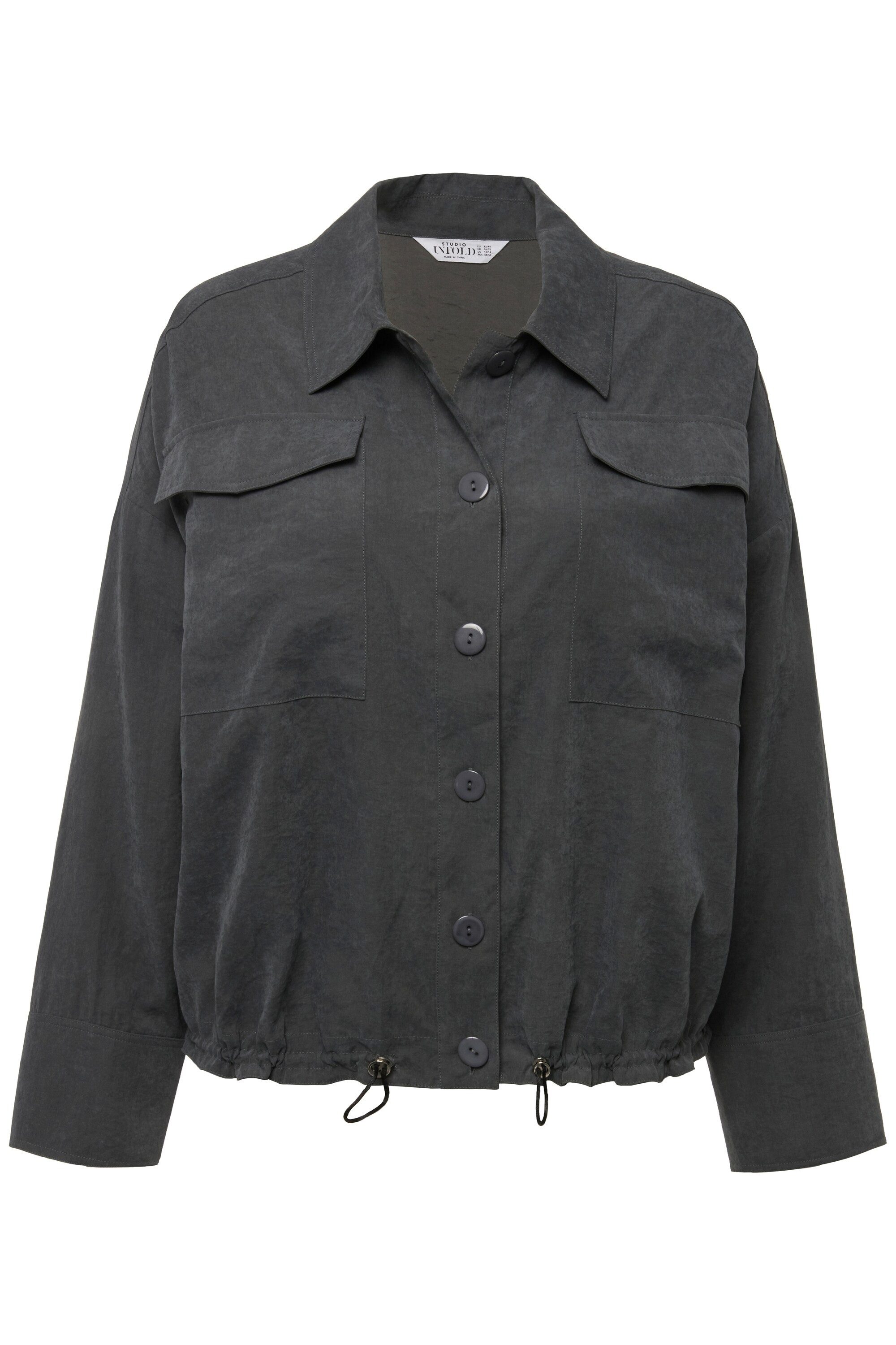 Studio Untold Hemdbluse Cargo-Hemd Shaket oversized Hemdkragen Langarm günstig online kaufen