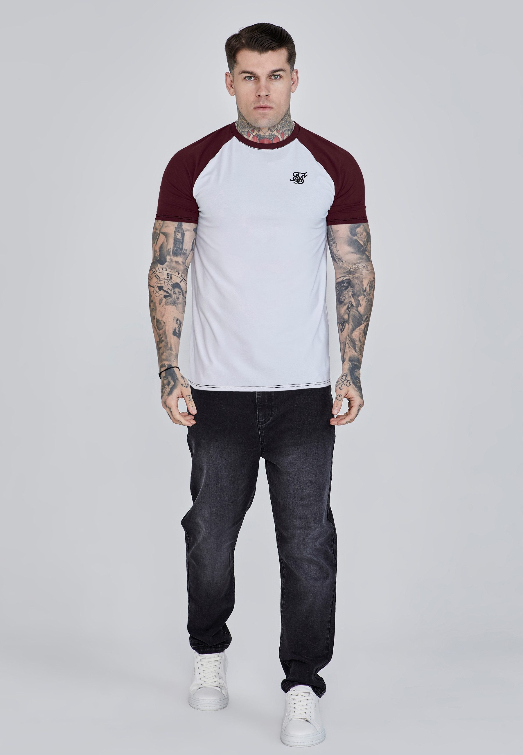 Siksilk T-Shirt SikSilk Herren-Raglan-T-Shirt günstig online kaufen