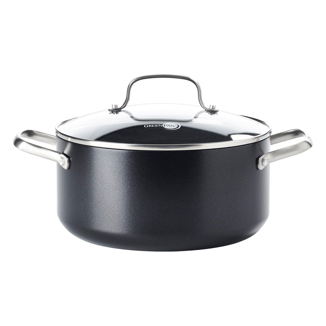 GREENPAN Kochtopf Copenhagen Kasserolle 20 cm Spülmaschinengeeignet schwarz robust, Aluminium, 20 cm Kasserolle, hervorragende Antihaftleistung, Robuste Qualität