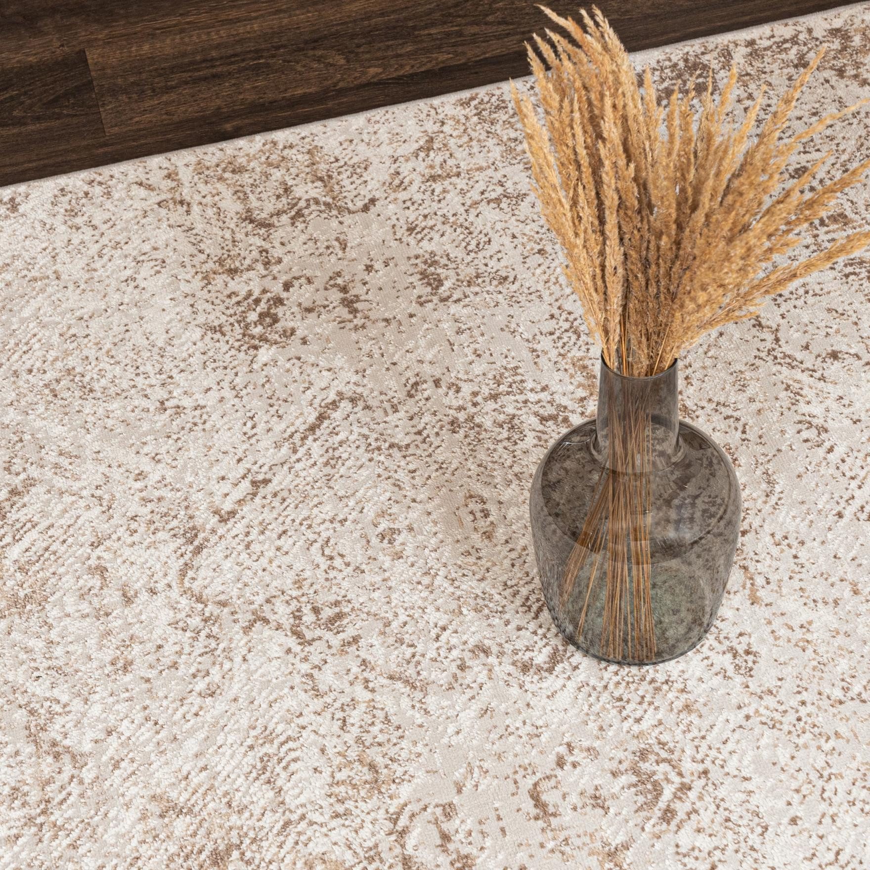 Mazovia Designteppich Modern Abstrakt Beige Creme Wohnzimmer, Schlafzimmer, Esszimmer, Büro, Fußbodenheizung – Bild 3 von 5