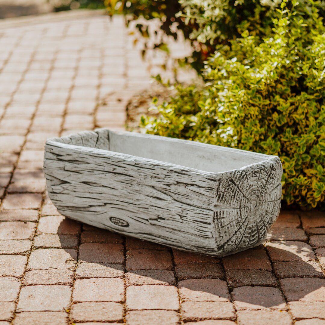 gartendekoparadies.de Pflanzkübel Dekorativer Pflanzkasten in Baumstamm-Optik, 78 x 37 x 30 cm, 40 Liter, Frostsicher