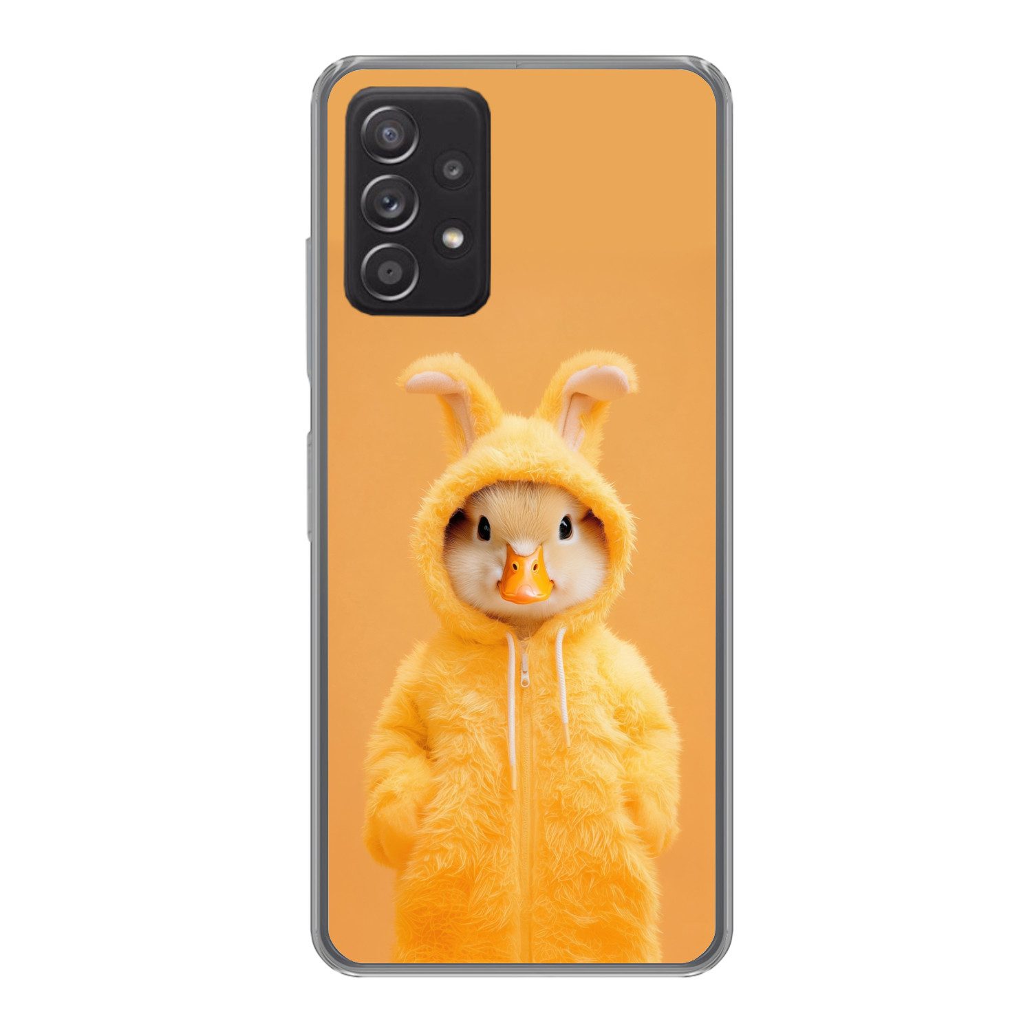 MuchoWow Handyhülle für Samsung Galaxy A53 5G Osterhase - Kostüm - Ente, Phone Case, Silikon, Schutzhülle Dünn