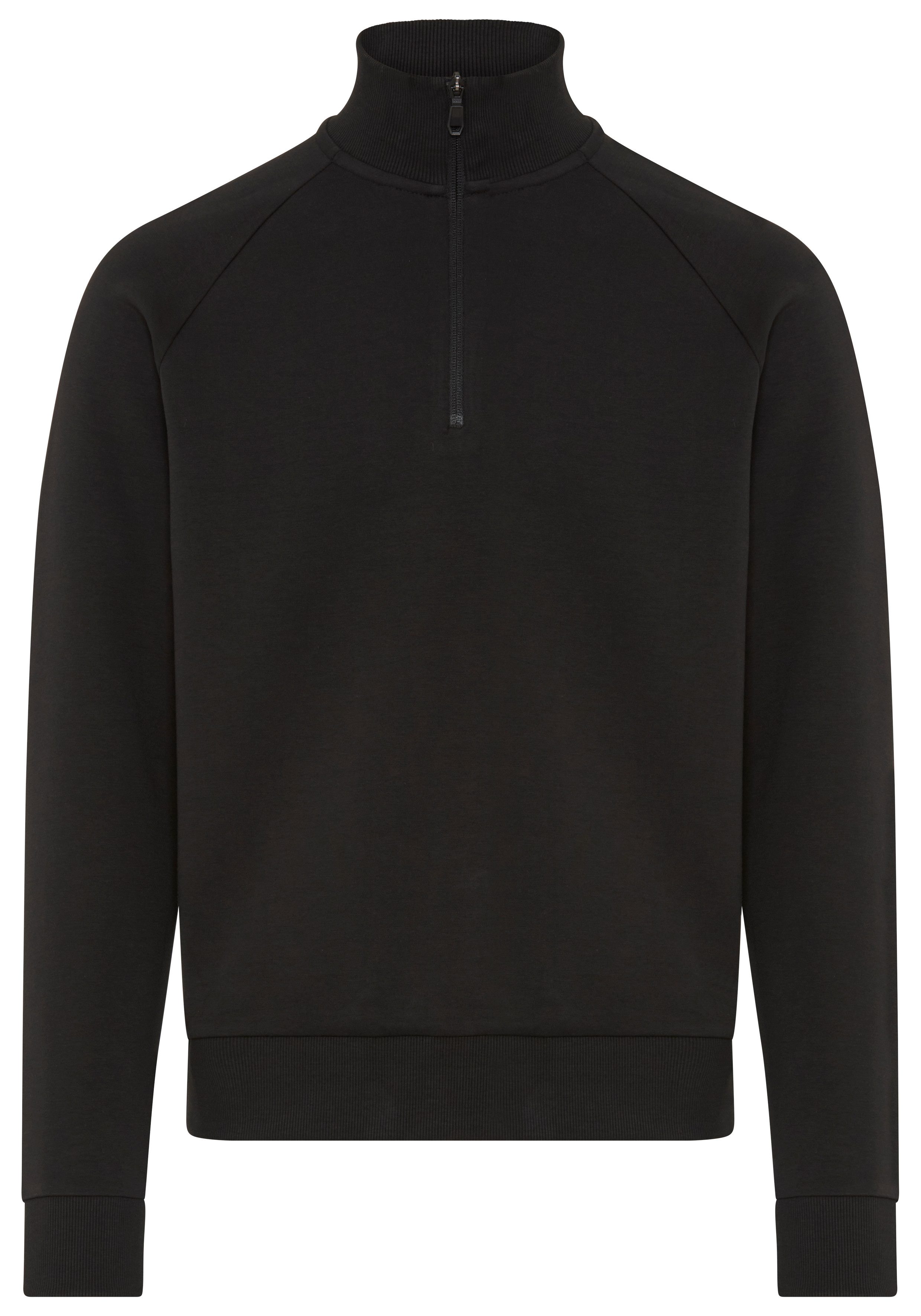 BOSS GREEN Sweatshirt Troyer-Form, Regular Fit, Baumwollmischung