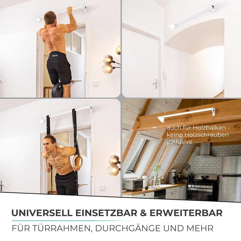 Pullup & Dip Klimmzugstange Klimmzugstange zur Wandmontage über dem Türrahmen (2-tlg) – Bild 4 von 5