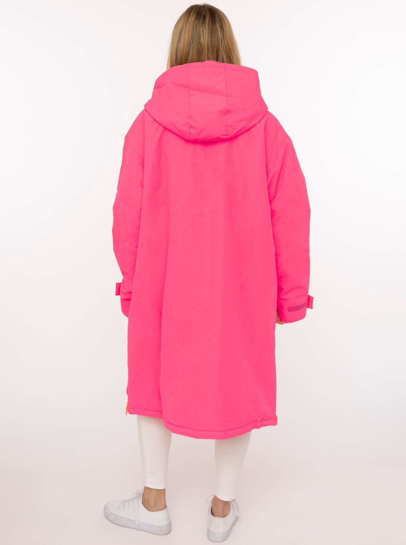 Zwillingsherz Kurzmantel "Oversize Windjacke ZH" Kapuze, Reißverschluss, seitliche Taschen, leicht wattiert