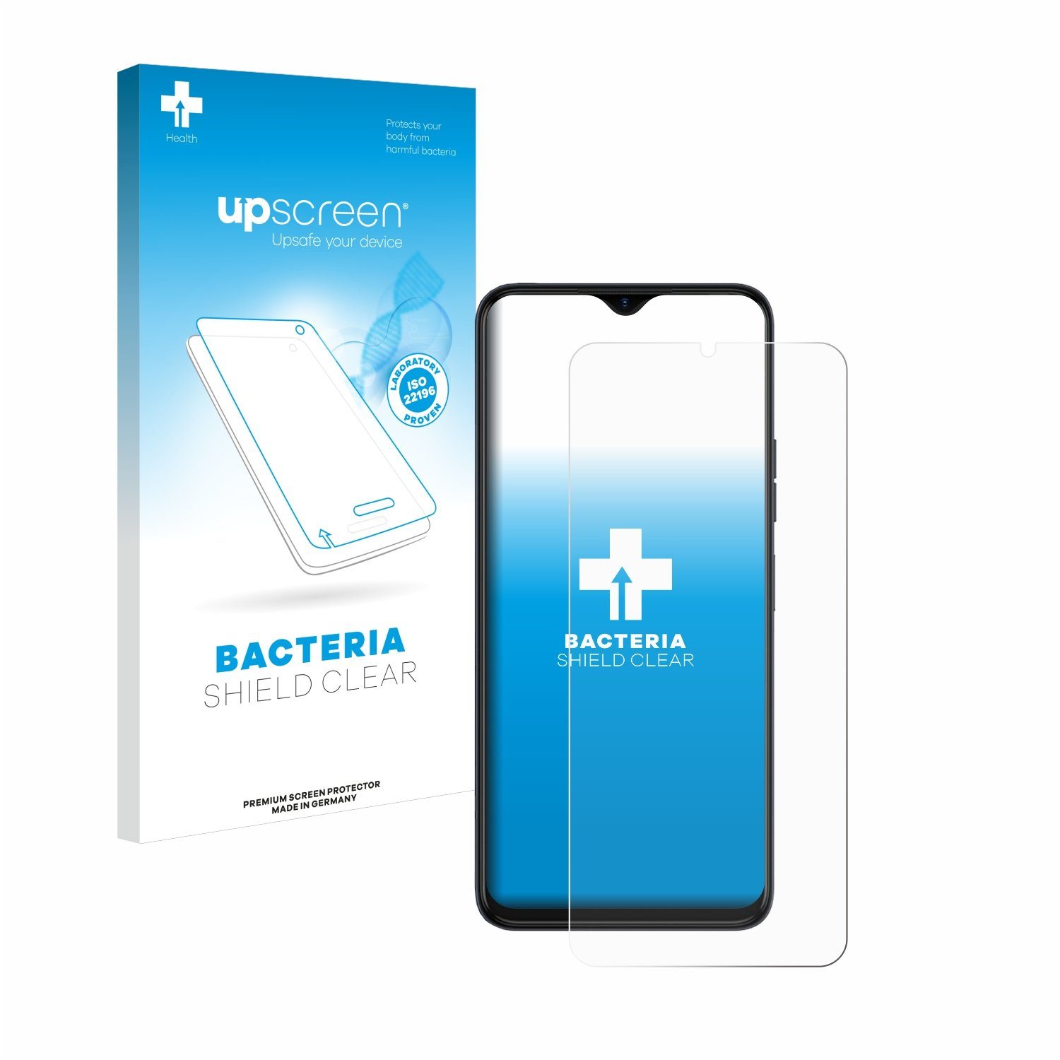 upscreen Schutzfolie für Tecno Spark 10 5G, Displayschutzfolie, Folie Premium klar antibakteriell