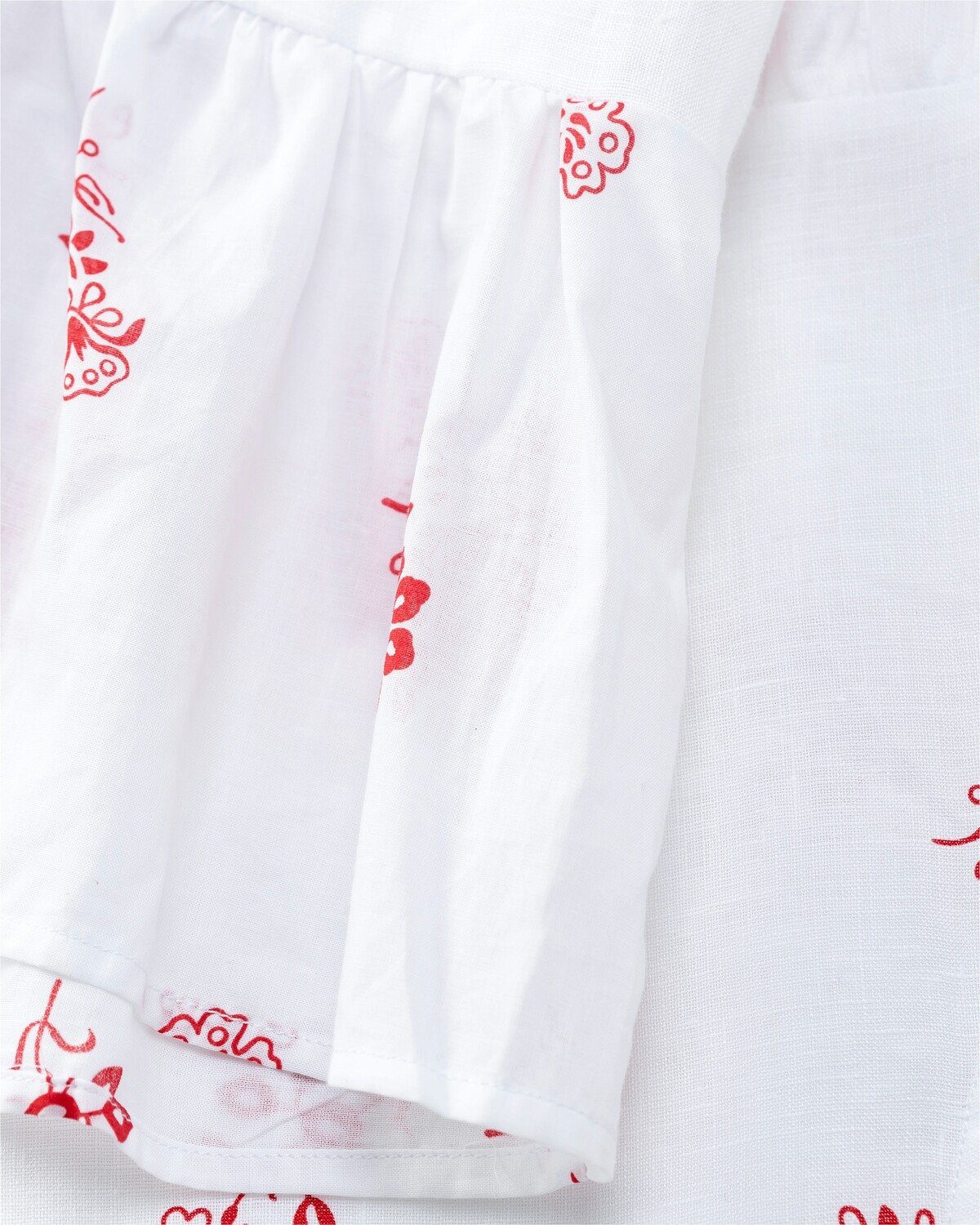 Reitmayer Midikleid Leinen-Kleid mit Blumenmuster