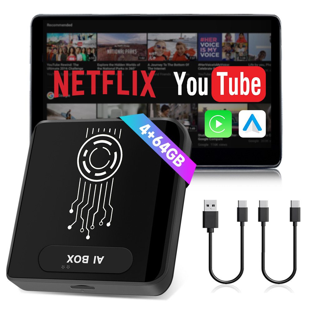 Android 12.0 Wireless CarPlay Android Auto Adapter USB Dongle Adapter
