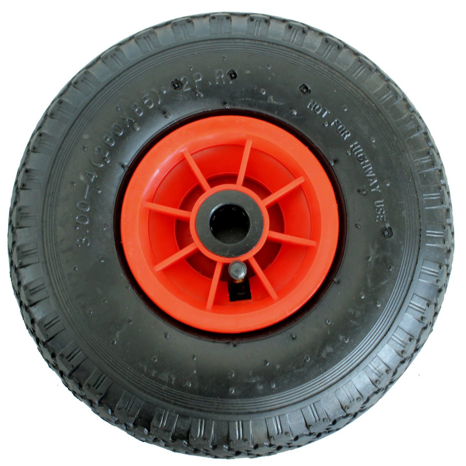 TRUTZHOLM Sackkarren-Rad Luftrad 260x85 mm zentrierte Nabe Ø 20 mm rot robustes 4 PR Gewebe