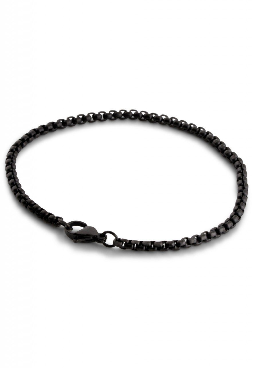 Akitsune Armband Bacas Kettenglieder Armband Mattschwarz 19cm