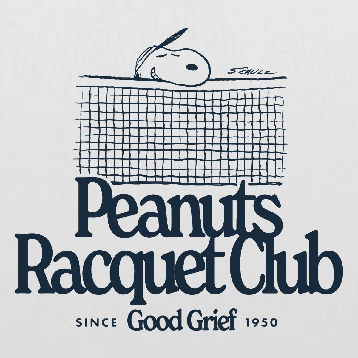 Spreadshirt Henkeltasche Peanuts Racquet Club Mtit Snoopy Dunkel Stoffbeutel (1-tlg)
