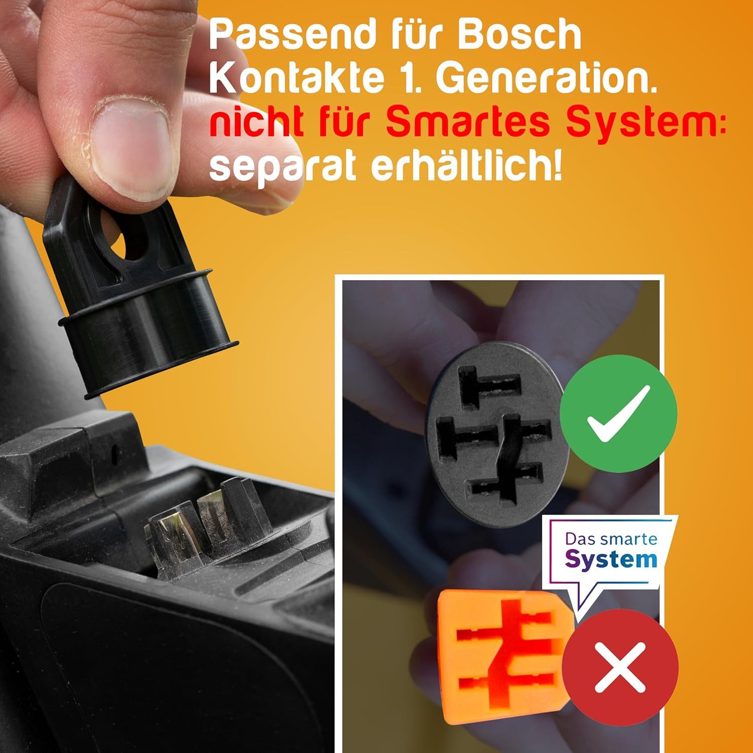 Wheeloo Kontaktschutz Abdeckung für Bosch I 2er Set E-Bike Akku, eBike Akku Zubehör I Ladekabel Pin Schutz - Regen, Schmutz und Dreck
