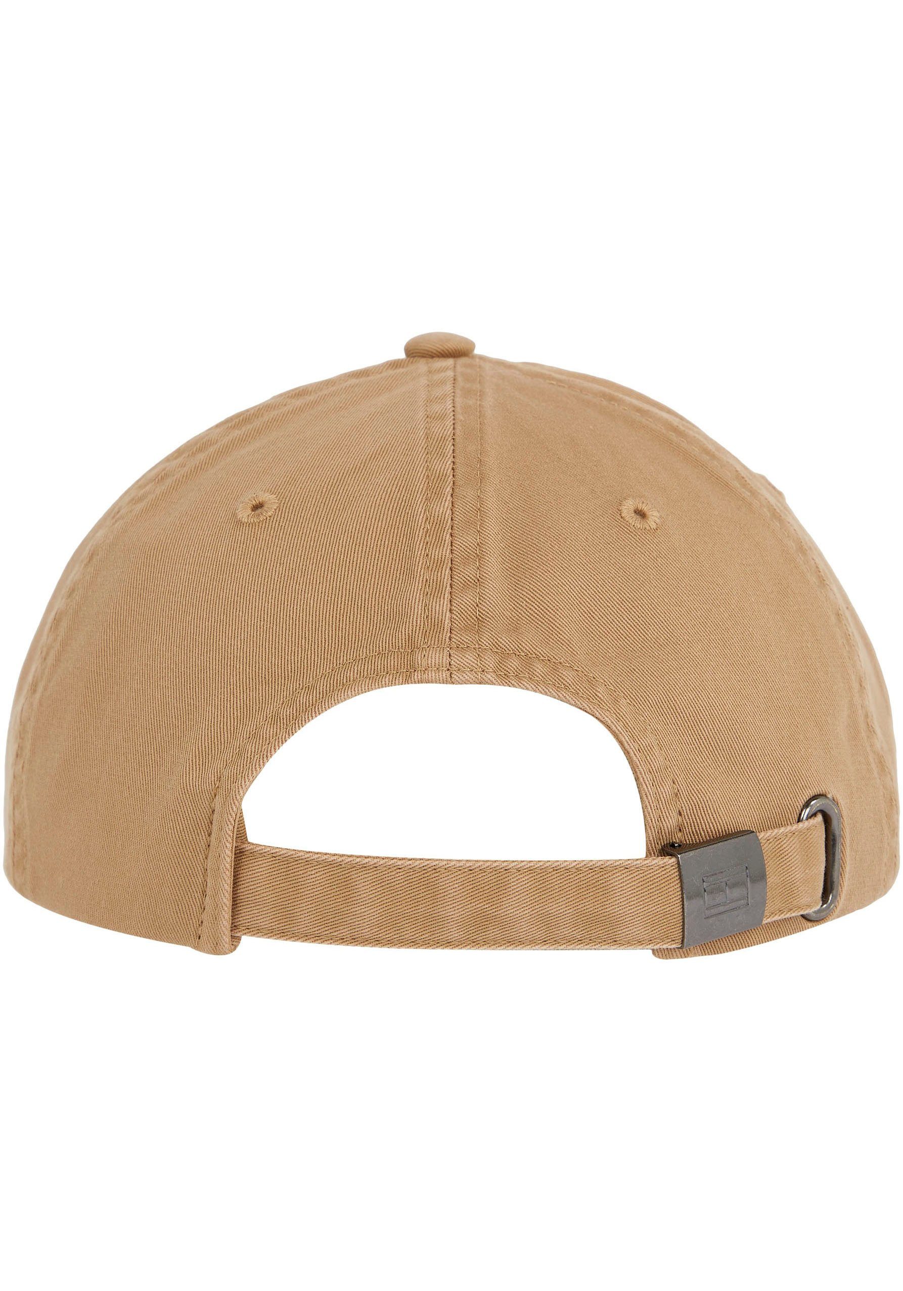 Hilfiger Tommy Logostickerei beige Schirmmütze mit