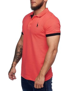 John Kayna T-Shirt Herren T-Shirt Poloshirt Shirt Kurzarm Printshirt Polo Kurzarm 1404C (Shirt Polo Kurzarmshirt Tee, 1-tlg) Fitness Freizeit Casual