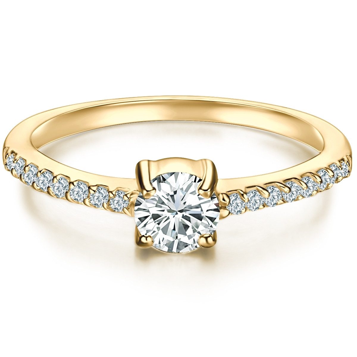 Silberring gelbgold