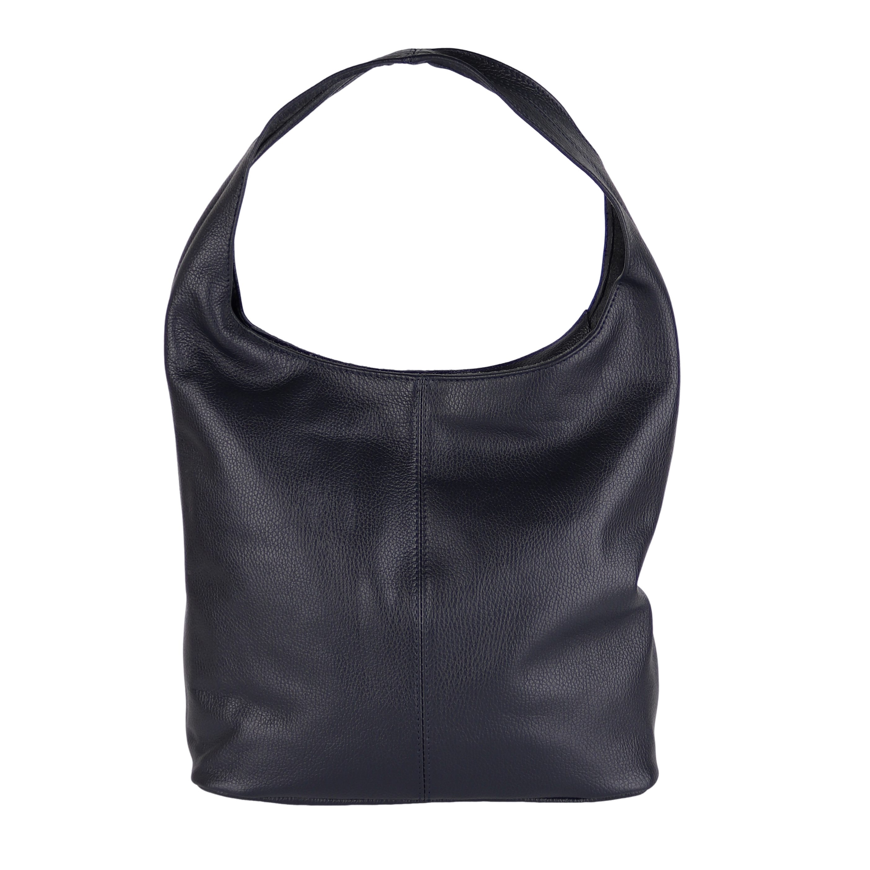 Beuteltasche Damen aus Echtleder, Made in Italy, Shopper Tasche