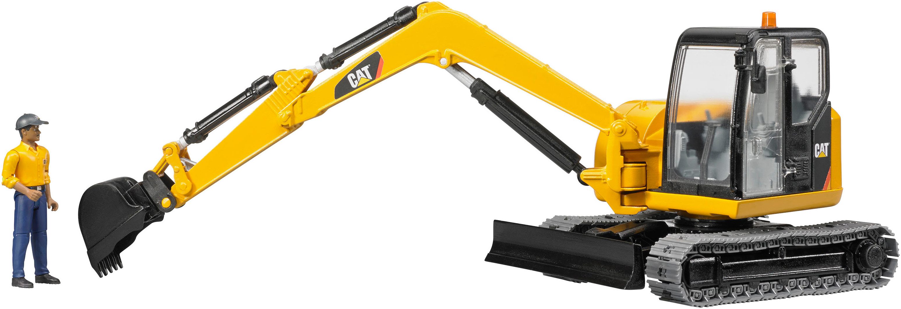 Bruder® Spielzeug-Bagger Cat Minibagger 35 cm mit Bauarbeiter (02466), Made günstig online kaufen
