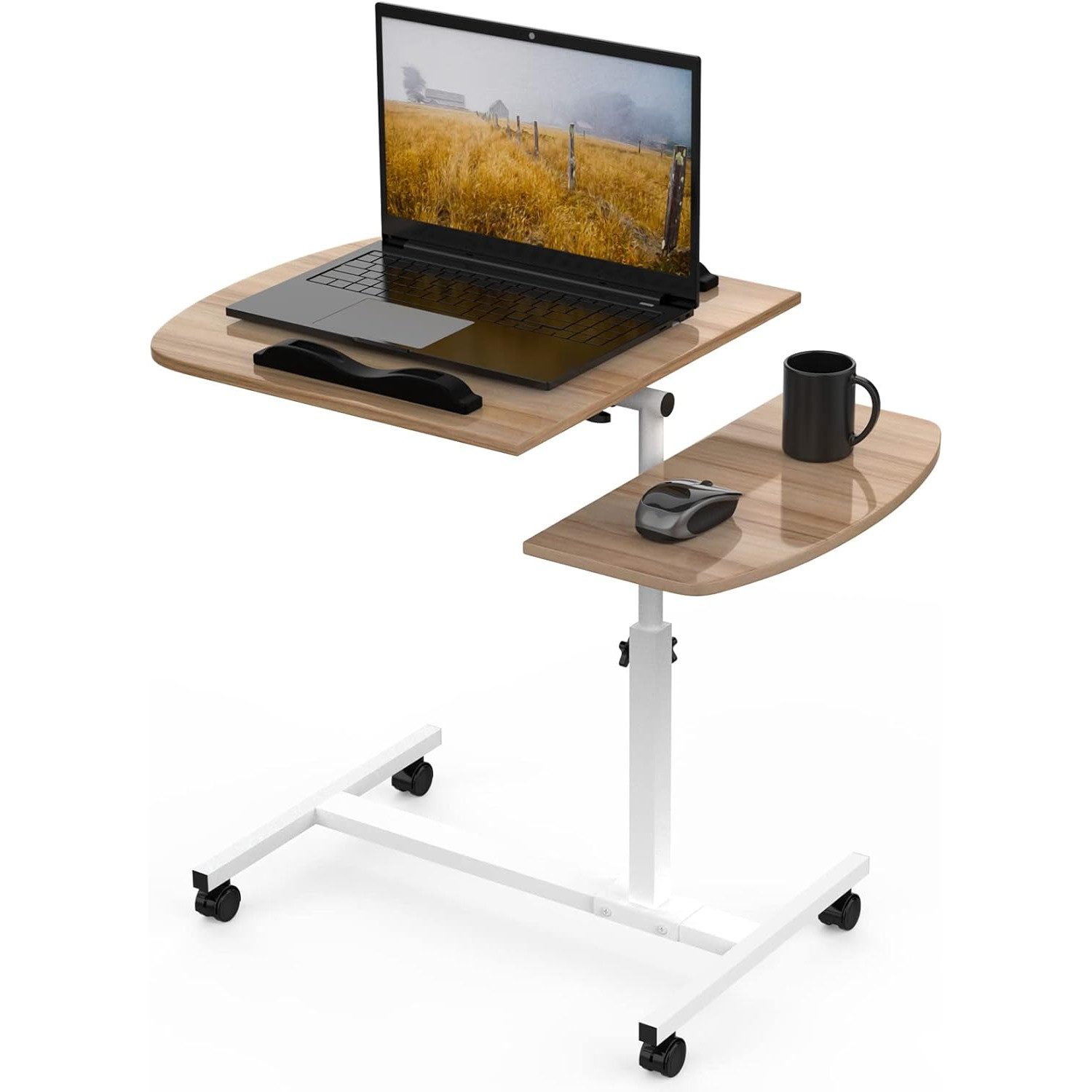 NUODWELL Computertisch Laptoptisch Höhenverstellbar Mit Rollen, Beistelltis günstig online kaufen