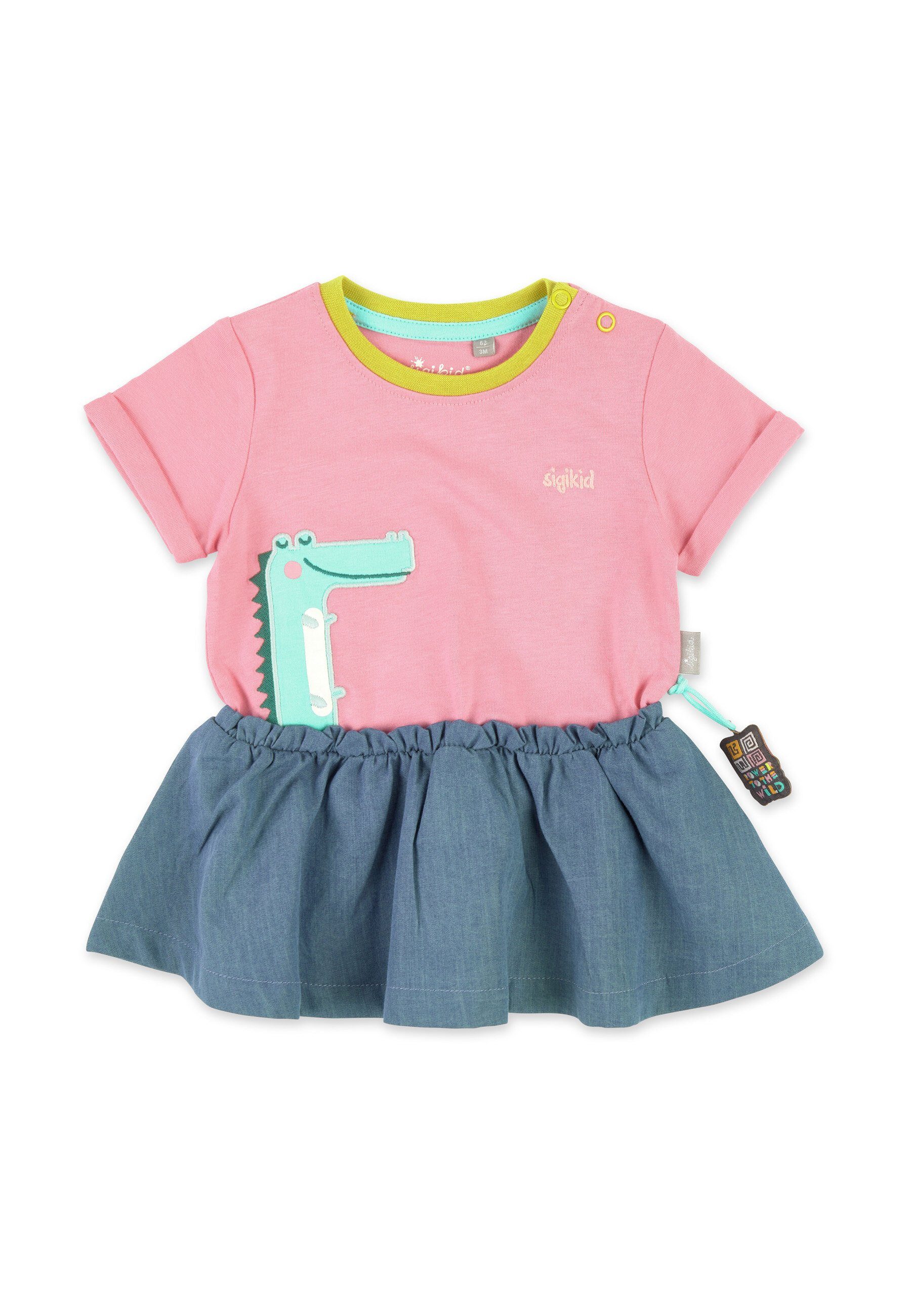 Sigikid Sommerkleid Baby Kleid Sommerkleid, kurzarm (1-tlg) rosa