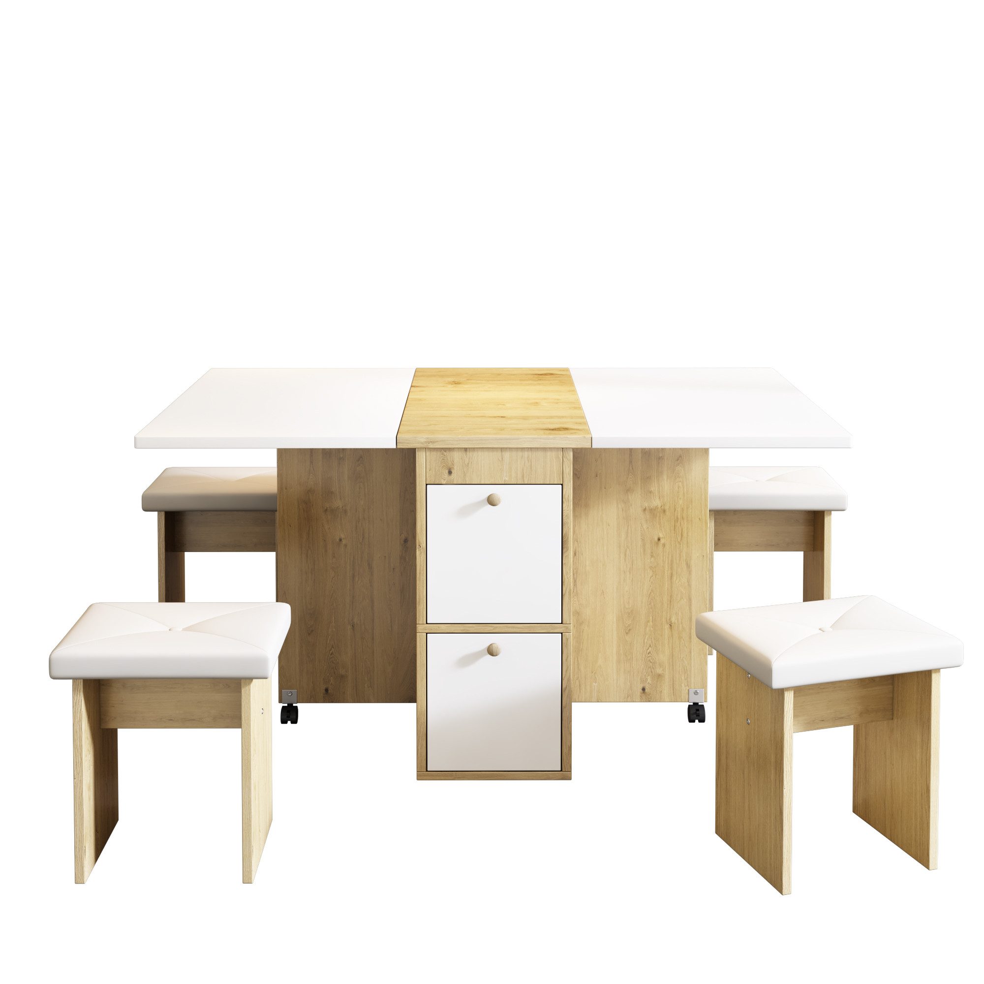KLAM HOME Essgruppe Esstisch-Set Klappbarer Tisch günstig online kaufen