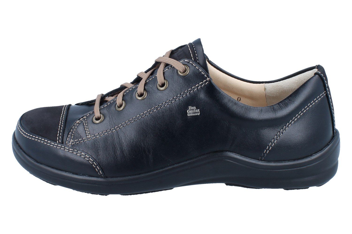 Finn Comfort FINN COMFORT Soho Damen Schnürschuhe schwarz Glattleder - Größe: 36 Schnürschuh Wechselfußbett