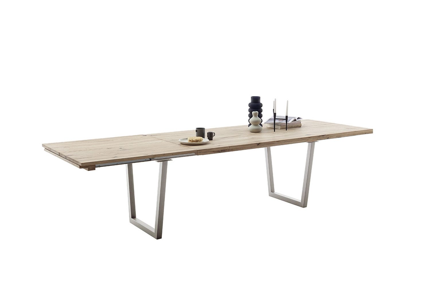 freiraum Tischgestell BROOKLYN (2er Set), (2er Set) Trapez-Form in Edelstahl silber - 78x68x15 (BxHxT)