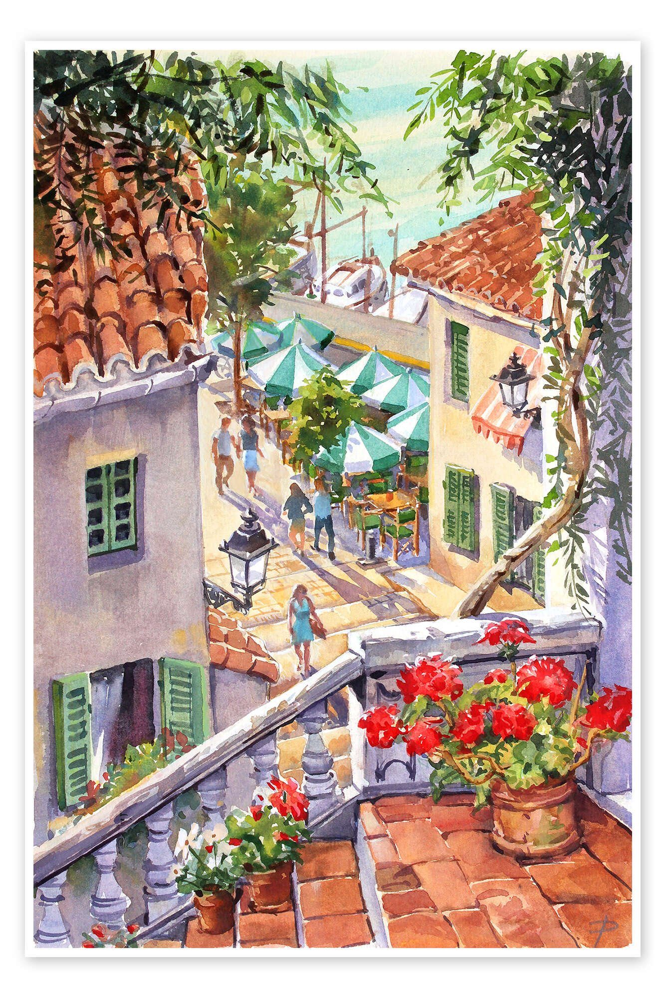 Posterlounge Wandbild Schritte zum Hafen, Paul Simmons, erhältlich als Poster, Leinwandbild, Wandsticker oder Acrylglasbild