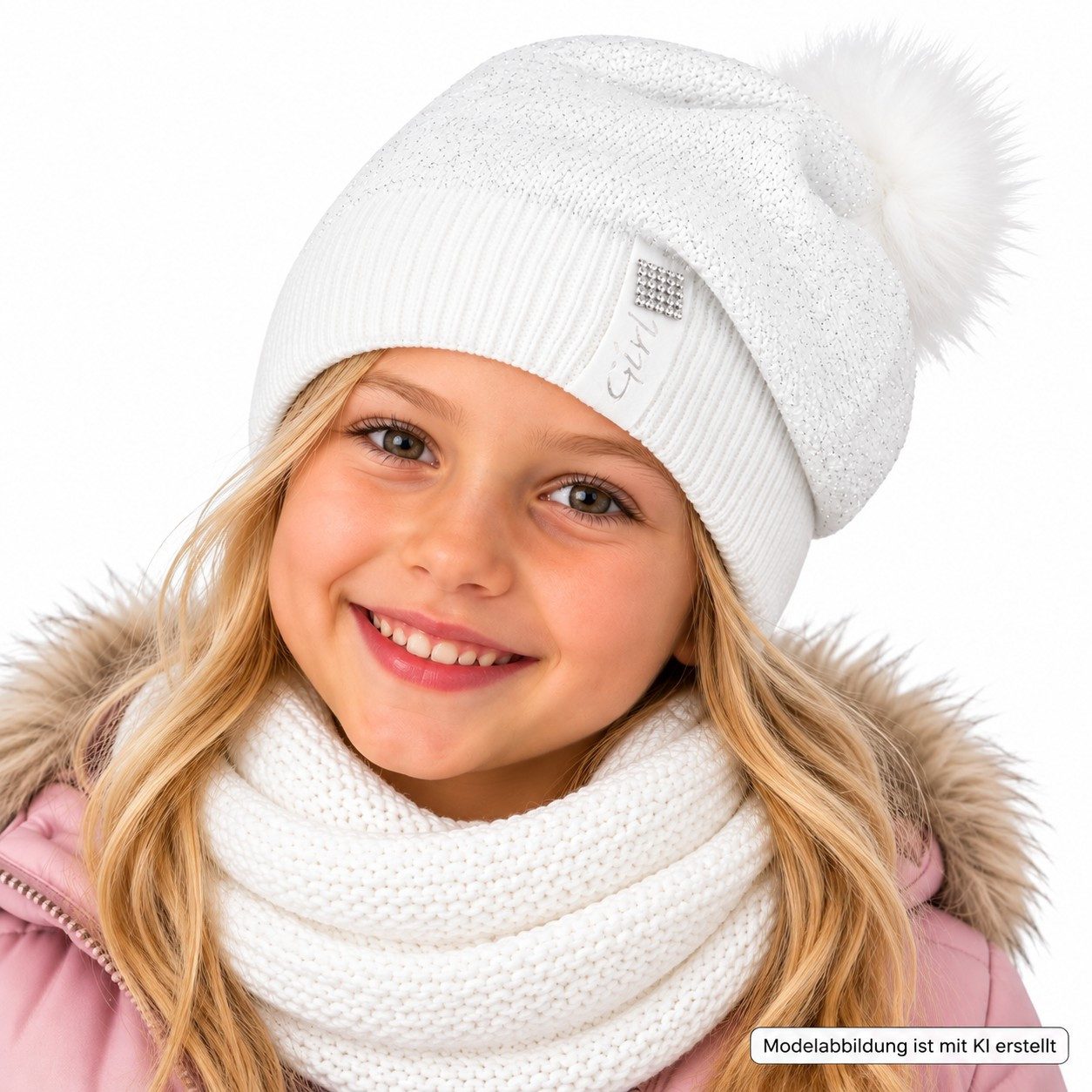 Smarilla Mütze & Schal Wintermütze Strickmütze Winterset Loopschal