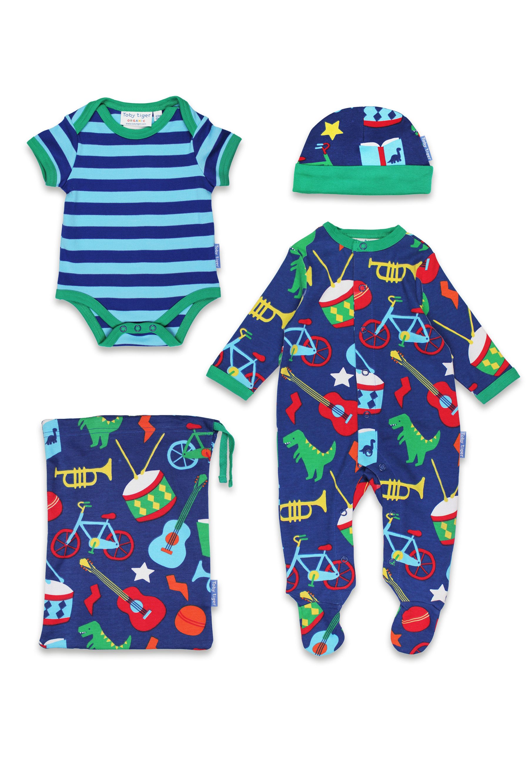 Toby Tiger Strampler Geschenkset mit Geschenke Print