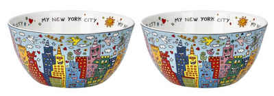 Goebel Müslischale Dekomiro 2er Set James Rizzi Schale My New York, Fine Bone China Porzellan, (2er Set, 2-tlg)