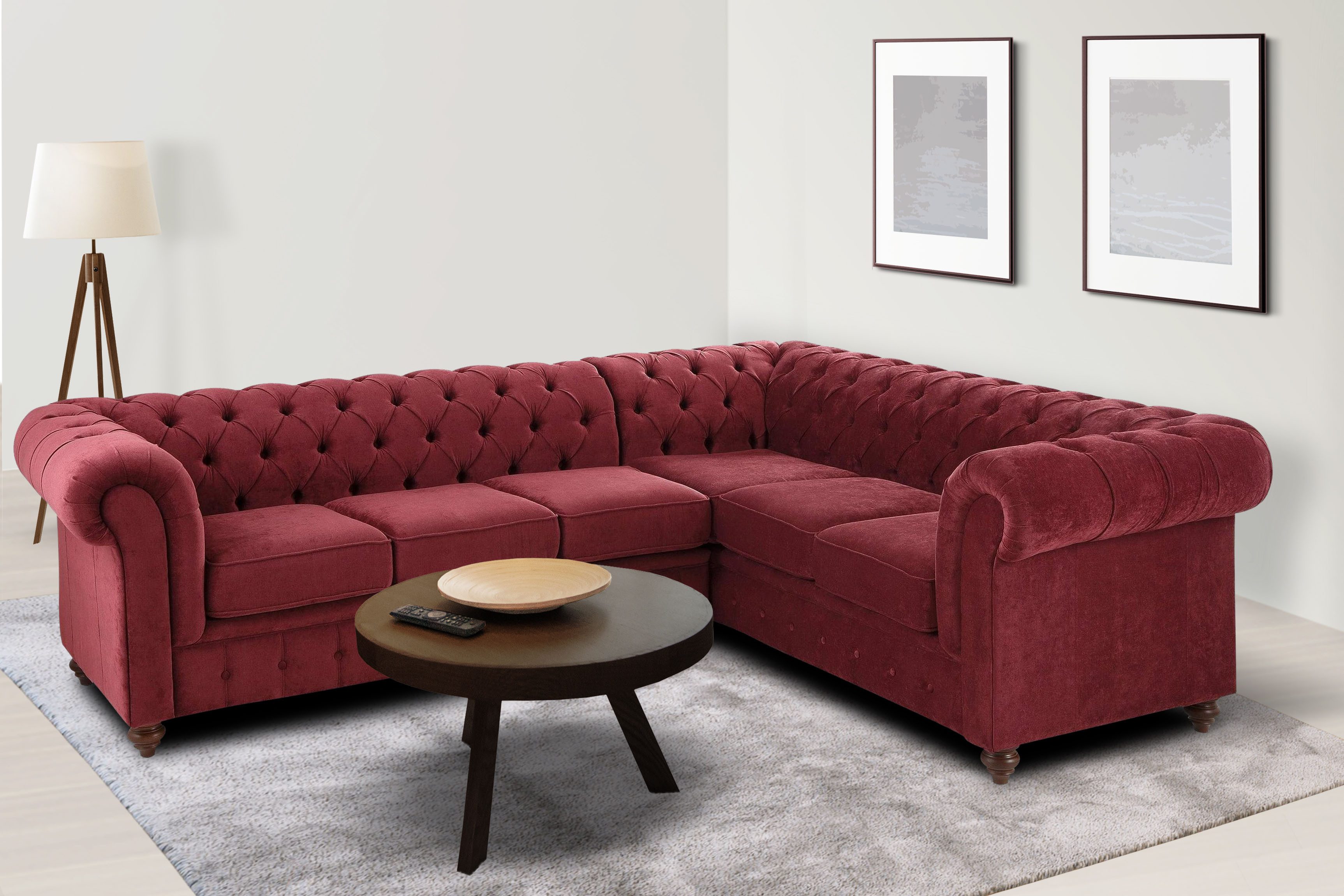 Home affaire Chesterfield-Sofa Chesterfield Ecksofa, auch günstig online kaufen