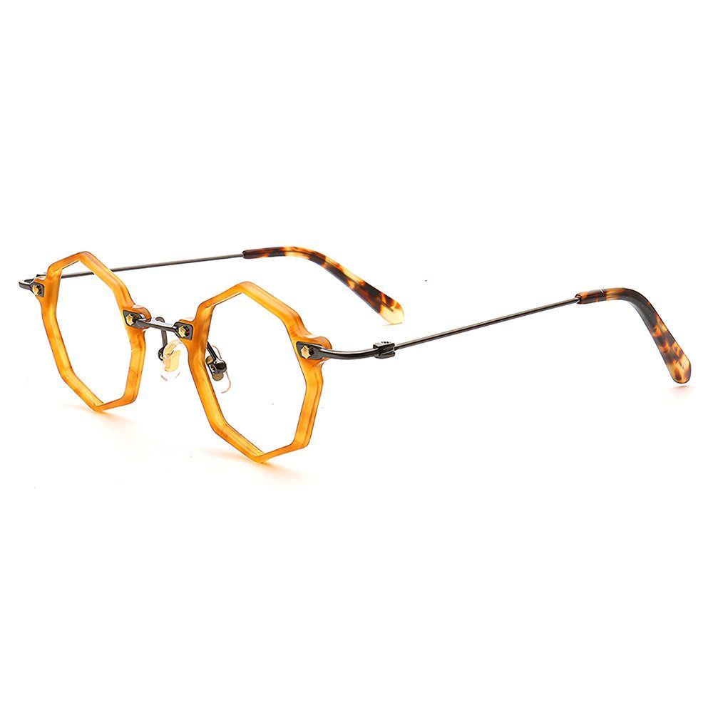 PACIEA Lesebrille Damen Herren Hexagonal Blaulichtfilter Anti-Müdigkeit Mode
