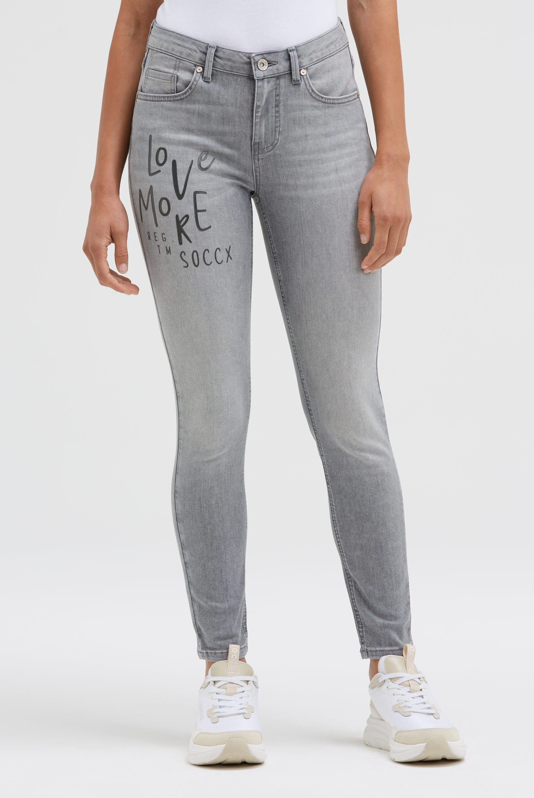 SOCCX Slim-fit-Jeans mit normaler Leibhöhe