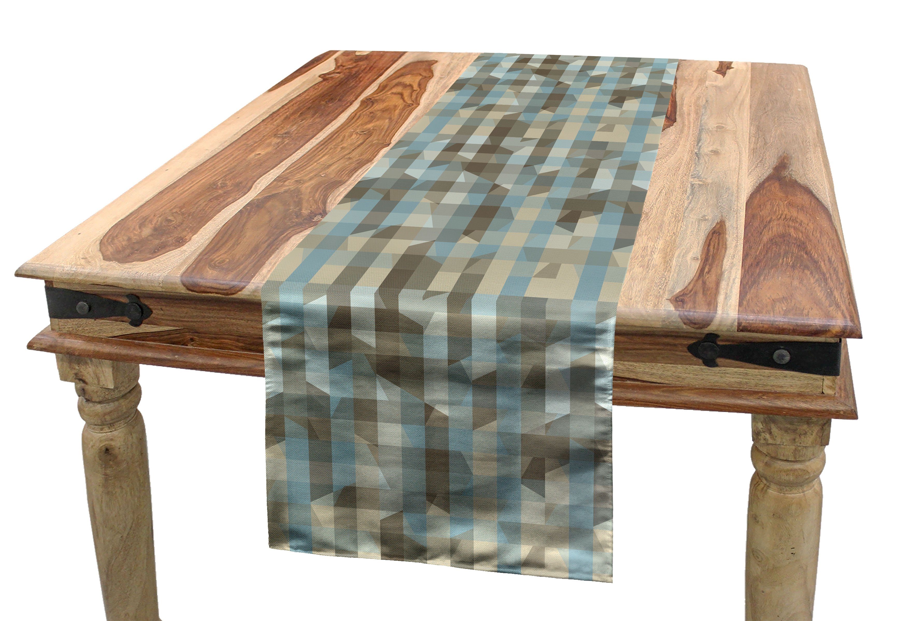 Tischläufer, Geometrisch Dekorativer Küche Abakuhaus Rechteckiger Tischläufer Entwurf Soft-Vertikal-Linie Esszimmer