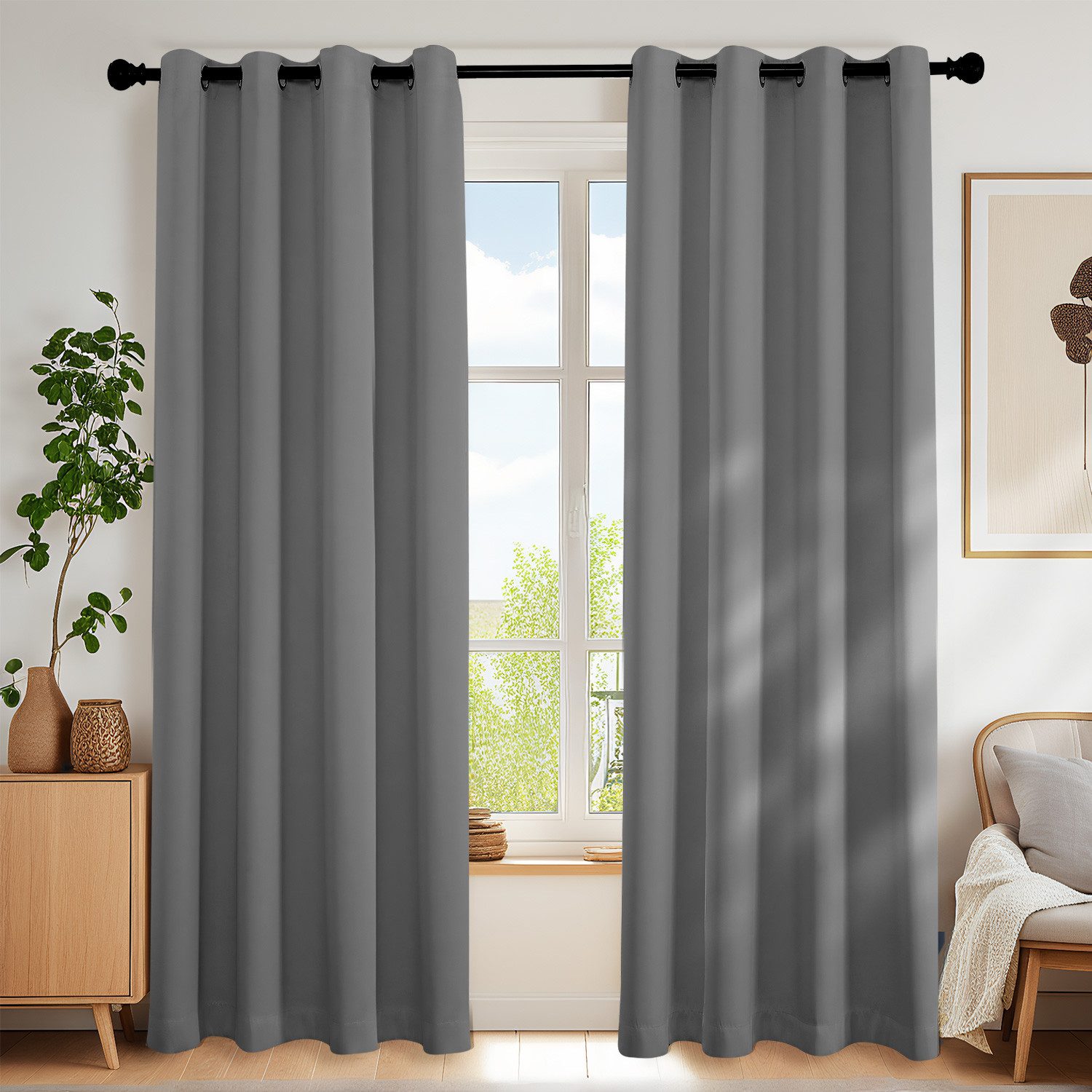 Simloveve Verdunkelungsvorhang 2er-Set Gardinen Blickdichte Thermo günstig online kaufen