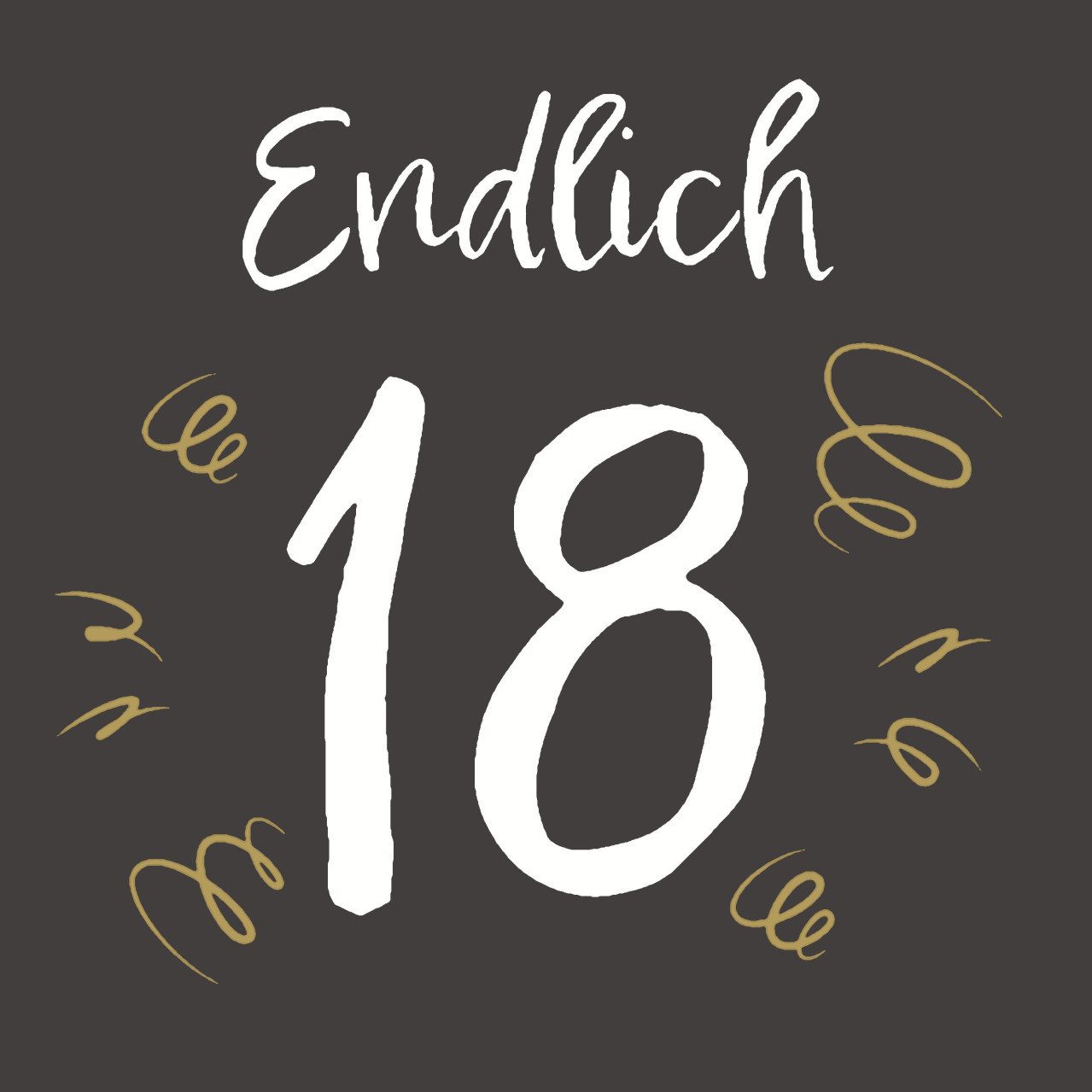Duni Papierserviette Duni Servietten Endlich 18 Happy Birthday 33 x 33