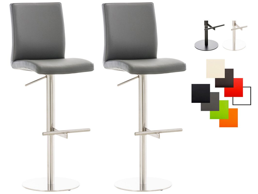 CLP Barhocker Cadiz Kunstleder (Set, 2er), Kunstleder, höhenverstellbar, bis 240 kg