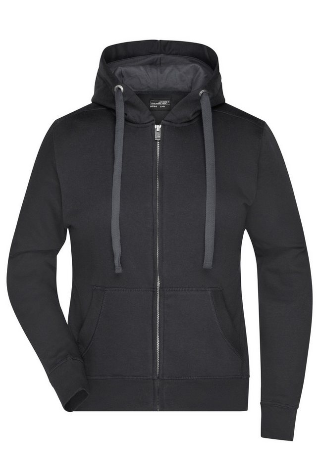 James & Nicholson Sweatjacke Hochwertige Damen Kapuzenjacke wasser- und schmutzabweisend JN594 Damen Sweatjacke Bionic