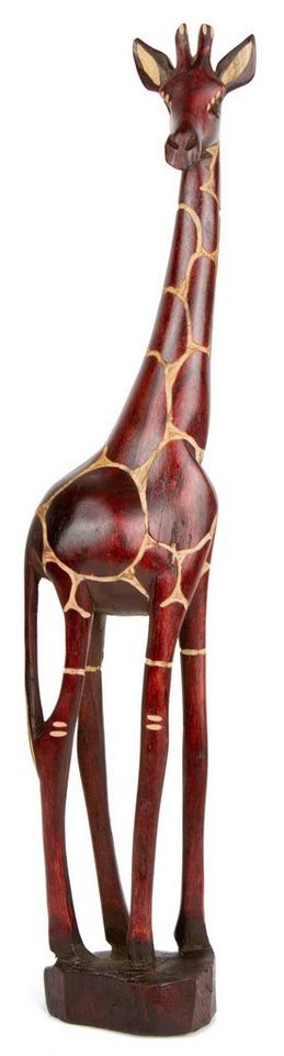 Afrikanische Deko Metall-Figur Giraffe Höhe 72 cm Dunkelbraun