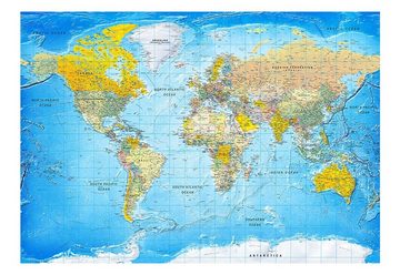 KUNSTLOFT Vliestapete World Classic Map 0.98x0.7 m, halb-matt, matt, lichtbeständige Design Tapete
