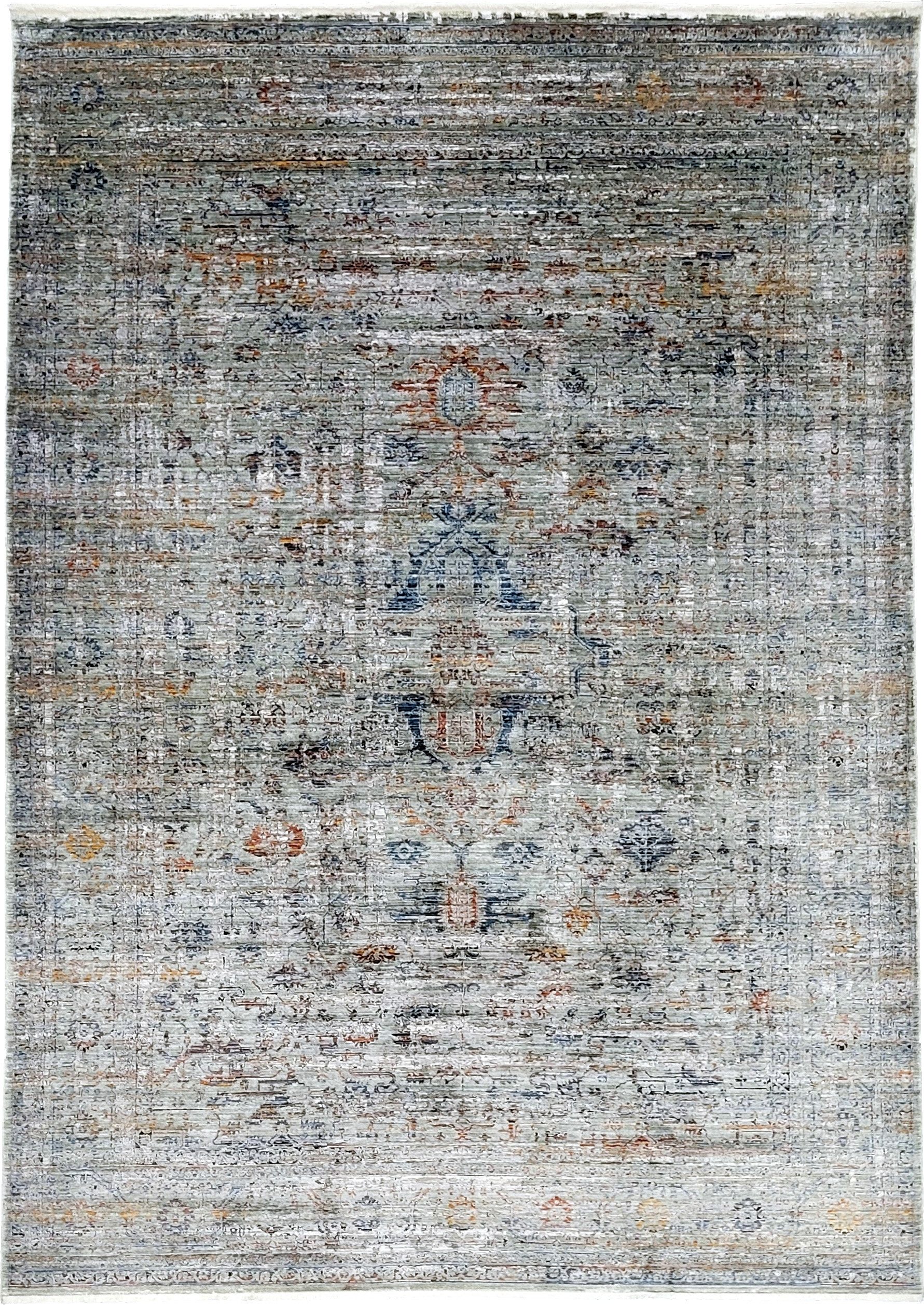 Rug Studios Teppich ASKANIA HERITAGE FN29H, Rechteckig, Höhe: 10 mm, modern, 40 x 60 cm, Grau-Grün