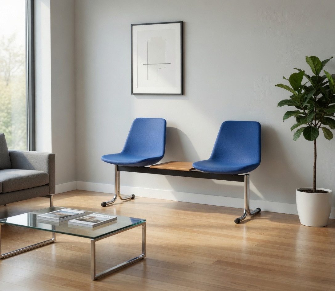 Esszimmerstuhl Moderner Besucherstuhl Set Blau Freischwinger Wartezimmer