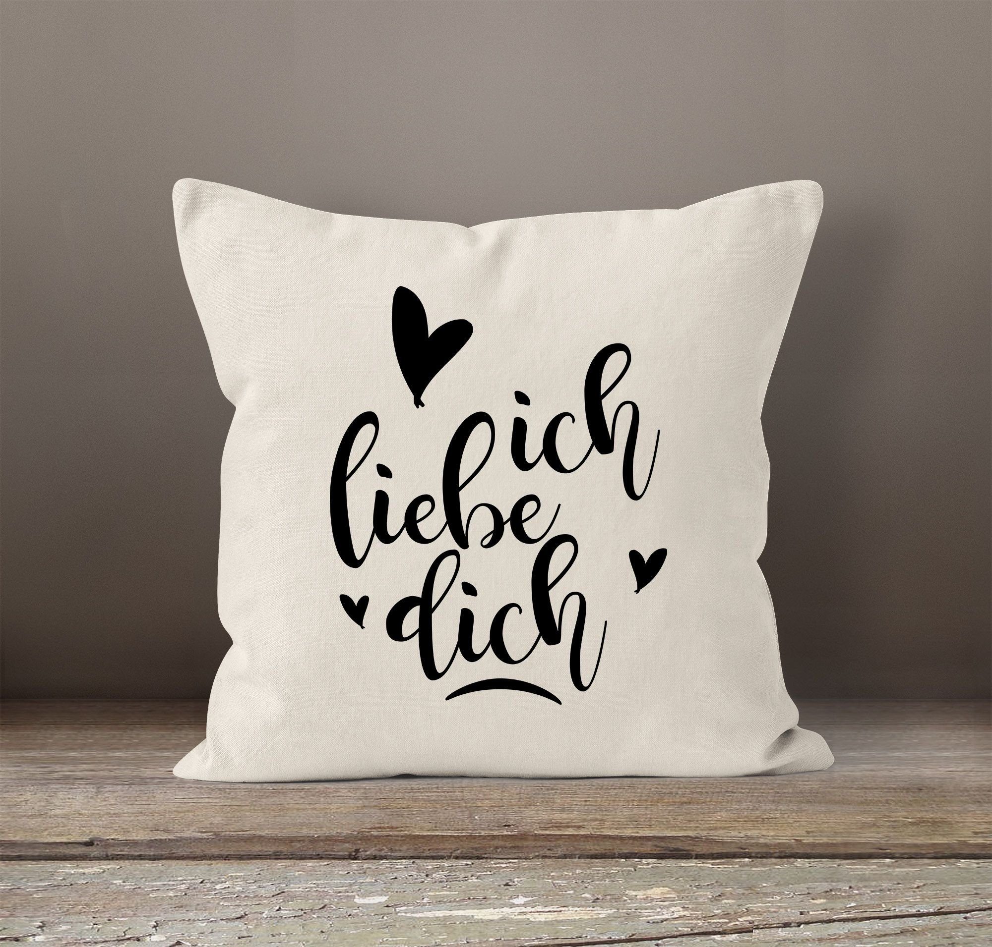 MoonWorks Dekokissen Kissenbezug Ich liebe Dich günstig online kaufen