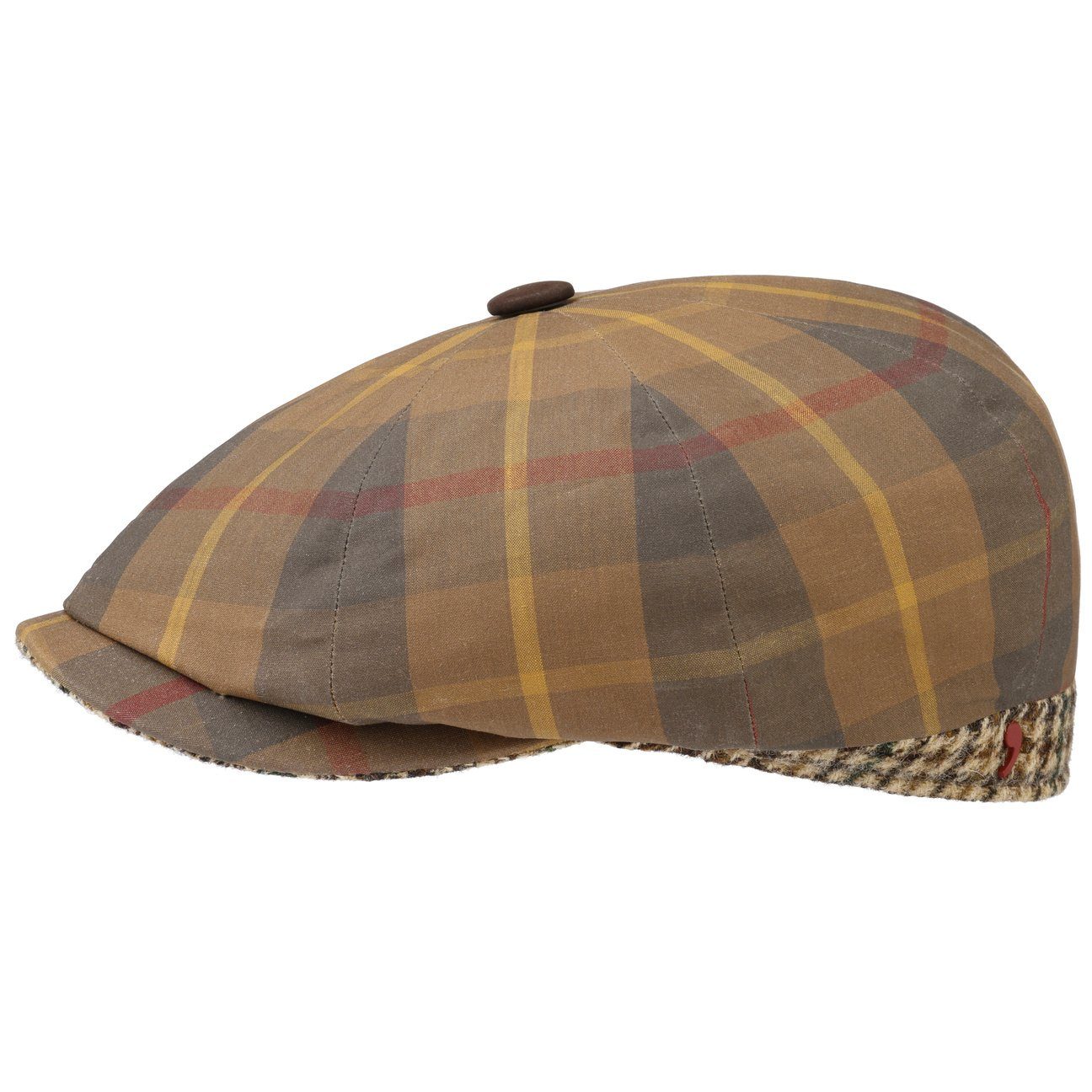 Alfonso D´Este Flat Cap (1-St) Schirmmütze mit Schirm, Made in Italy