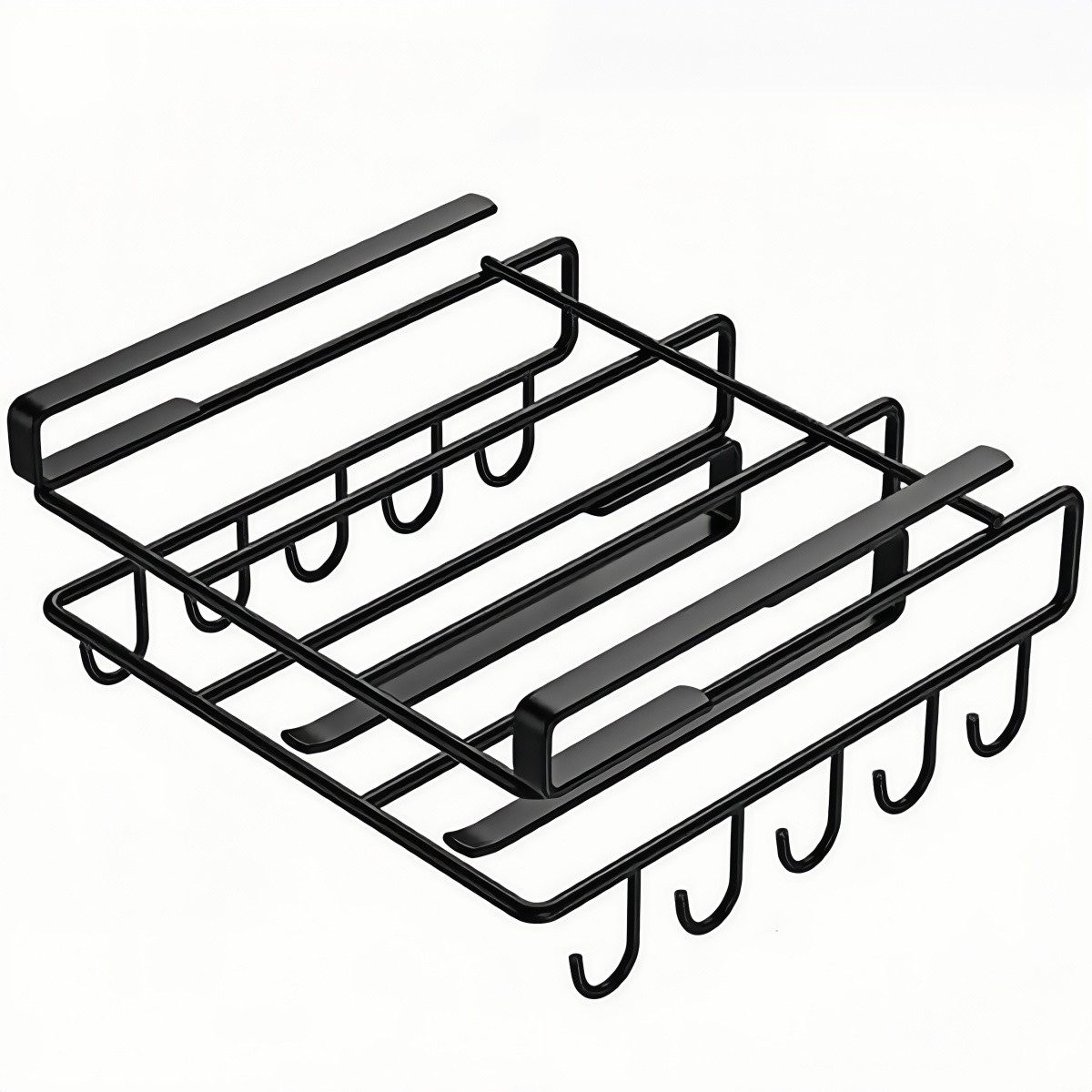 Küchenregal Kitchen Organizer – Edelstahl Küchenregal ohne Bohren mit Haken