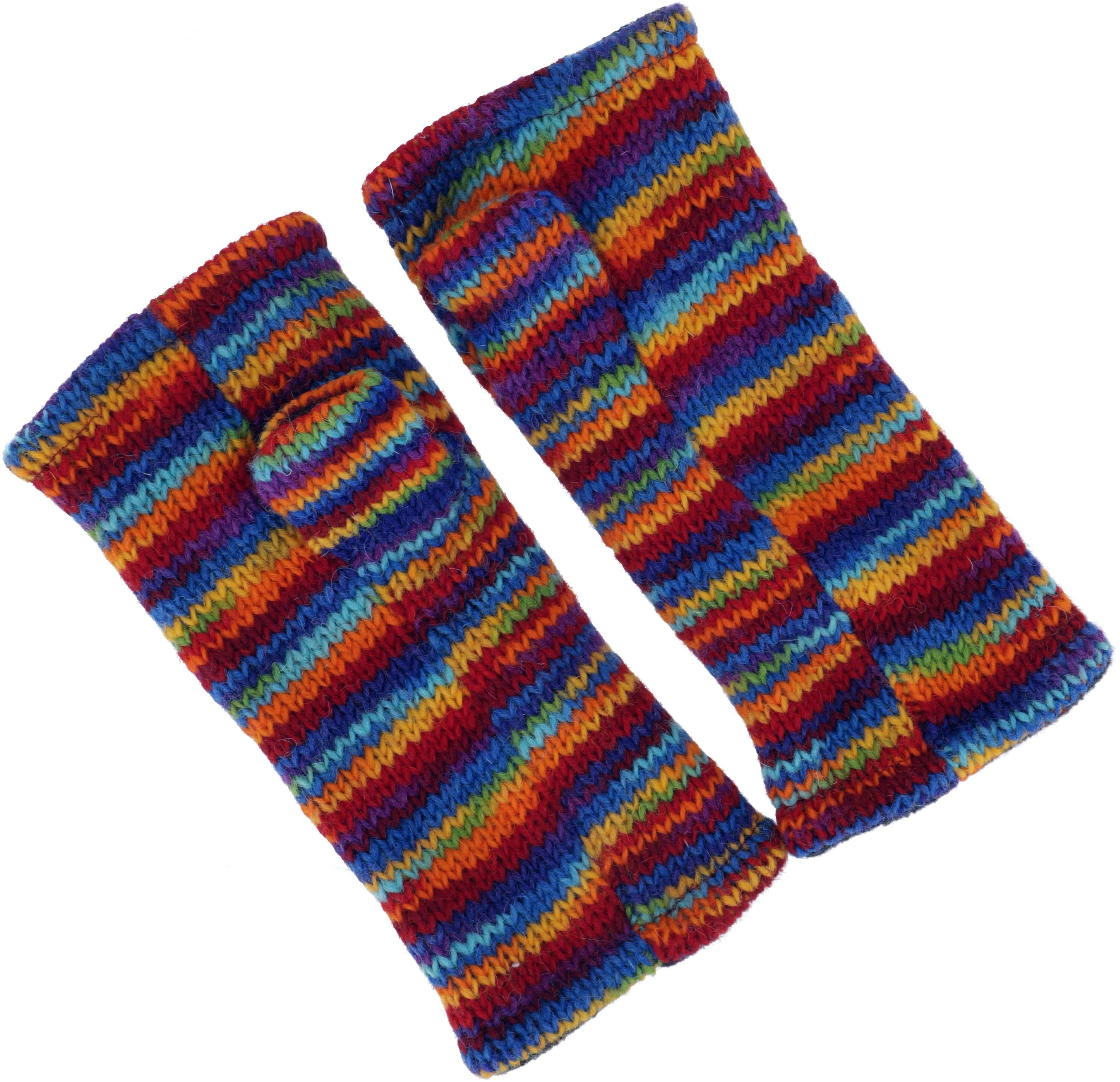 Guru-Shop Strickhandschuhe Handstulpen, handgestrickte Wollstulpen aus.. günstig online kaufen