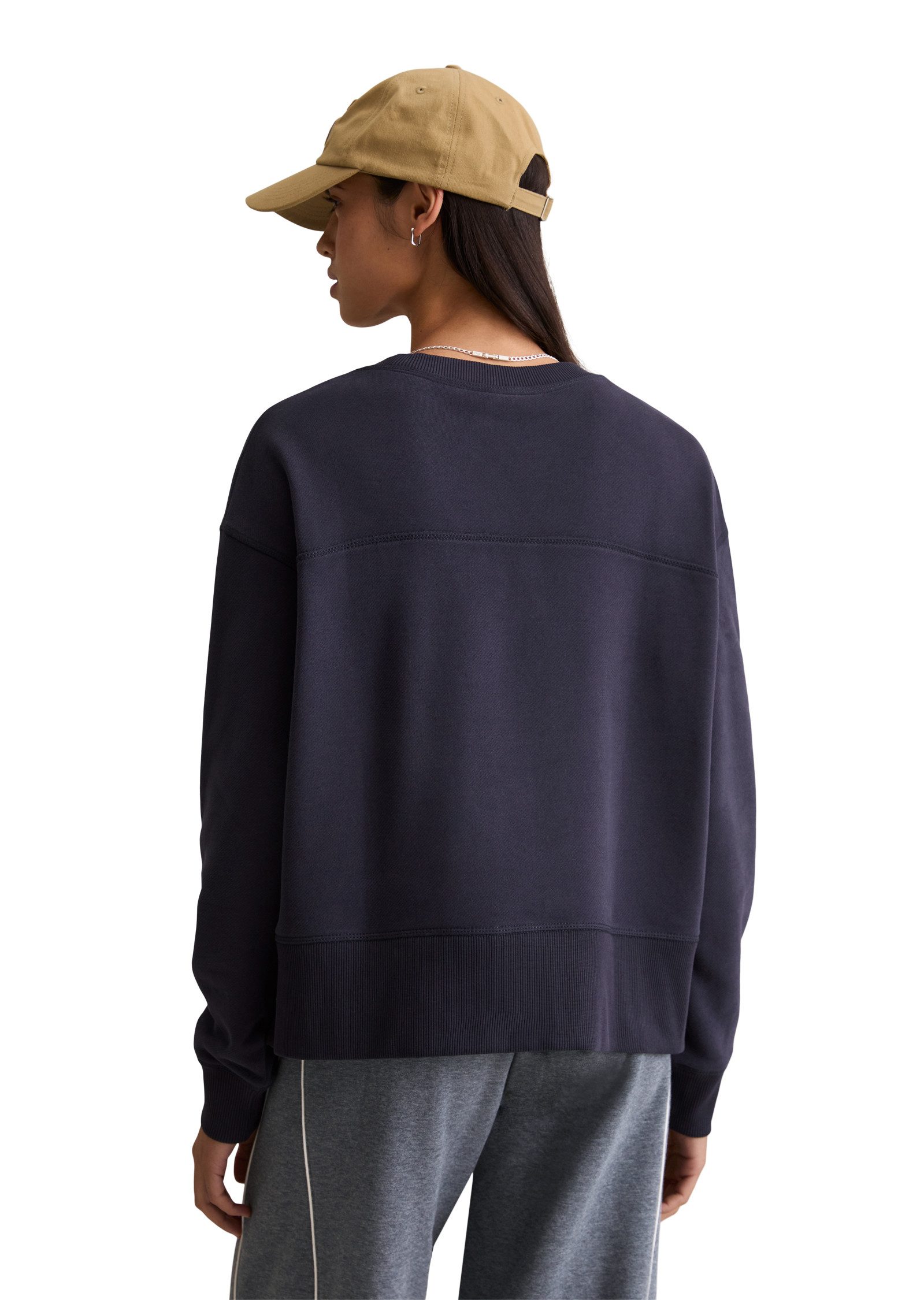 Marc O'Polo DENIM Sweatshirt basic, lockere Form, mit Seitenschlitzen günstig online kaufen