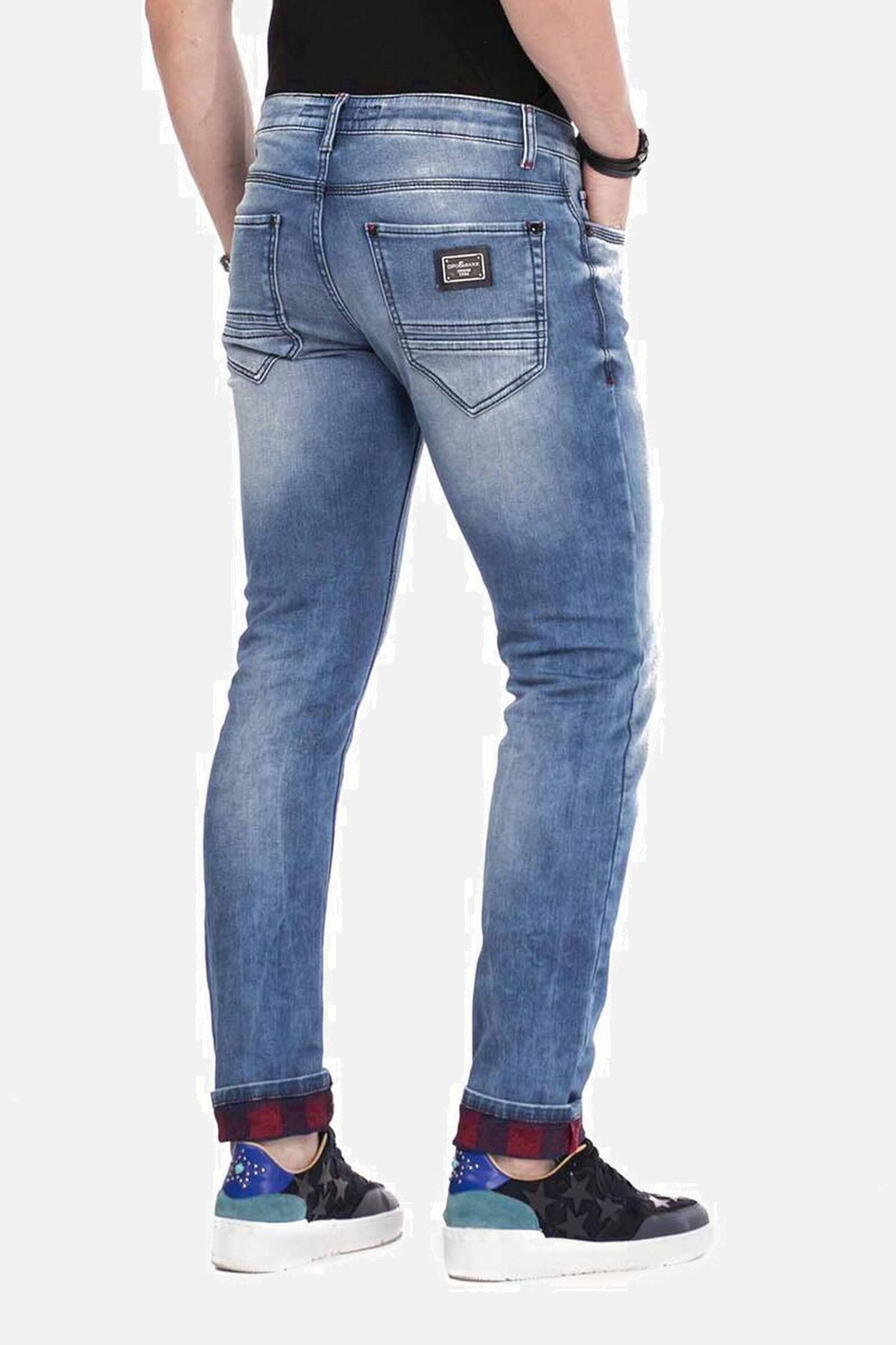 Cipo & Baxx Slim-fit-Jeans Jeans mit markanter Waschung, CD-469