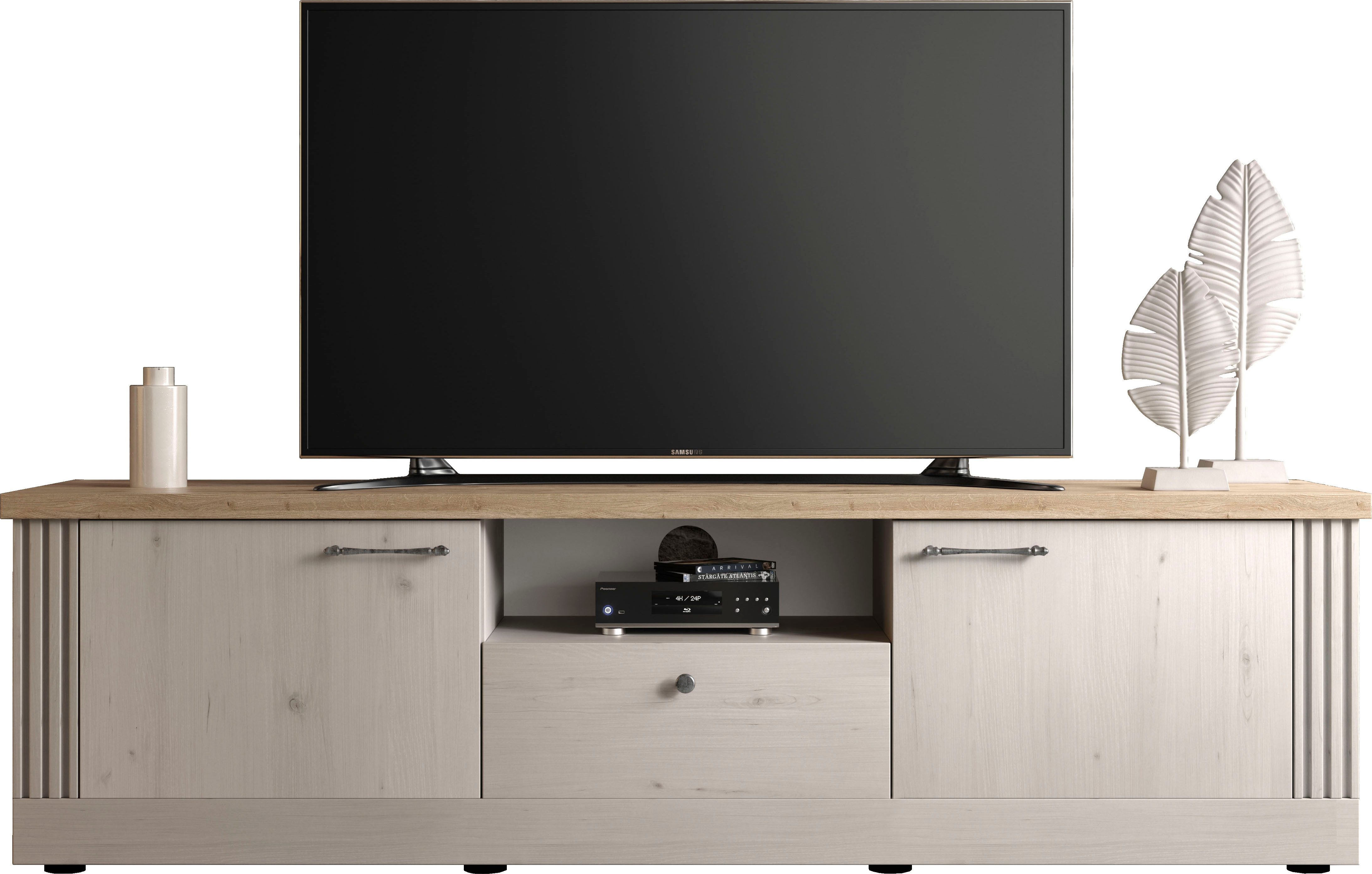 OTTO home Lowboard Country Breite 211 cm, TV-Board 2 Türen u. 1 Schubkasten günstig online kaufen