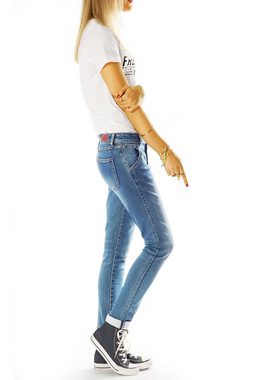 be styled Slim-fit-Jeans Slim Fit low waist Jeans legere Hüftjeans - Damen - j8e-1 mit Stretchanteil, 5-Pocket-Style, abgenähte Naht auf Vorderseite